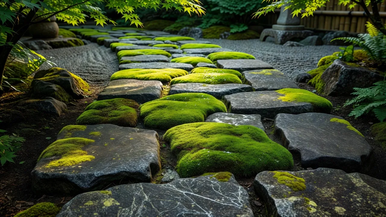 石畳の苔