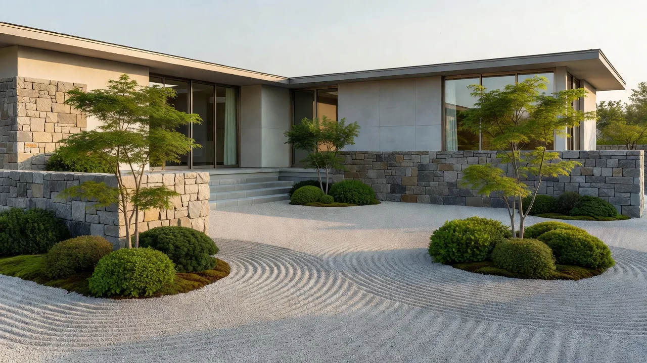 完成した住宅庭園